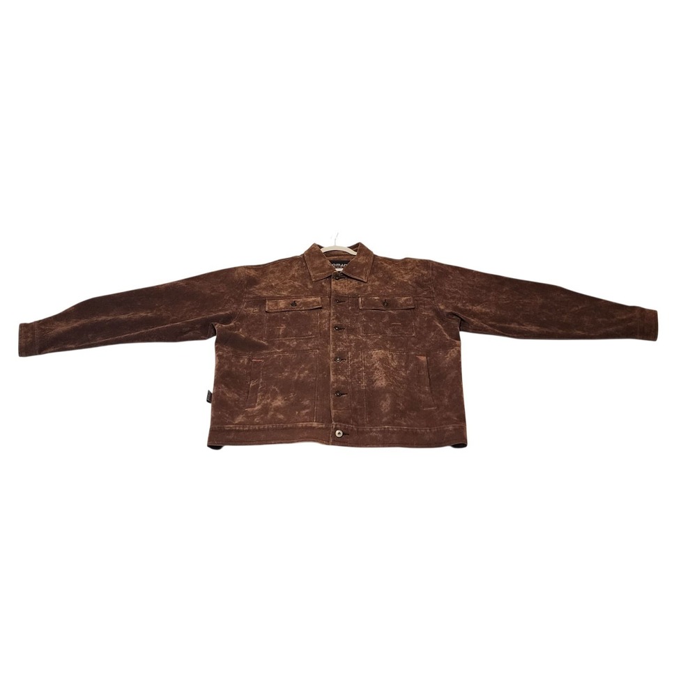 Beautiful Koman Sport Outerwear Brown Suede Jacket Size Large NICE!!